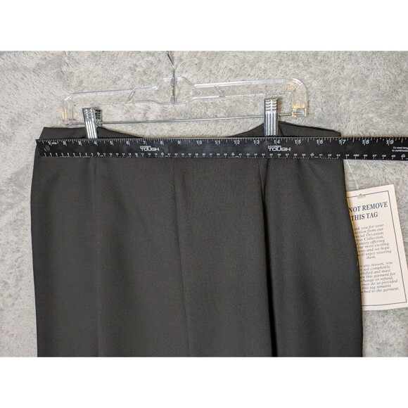 Black Flare Midi Skirt w/ Lace Size 16 NWT flounce pencil dark academia corpcore - Picture 3 of 6